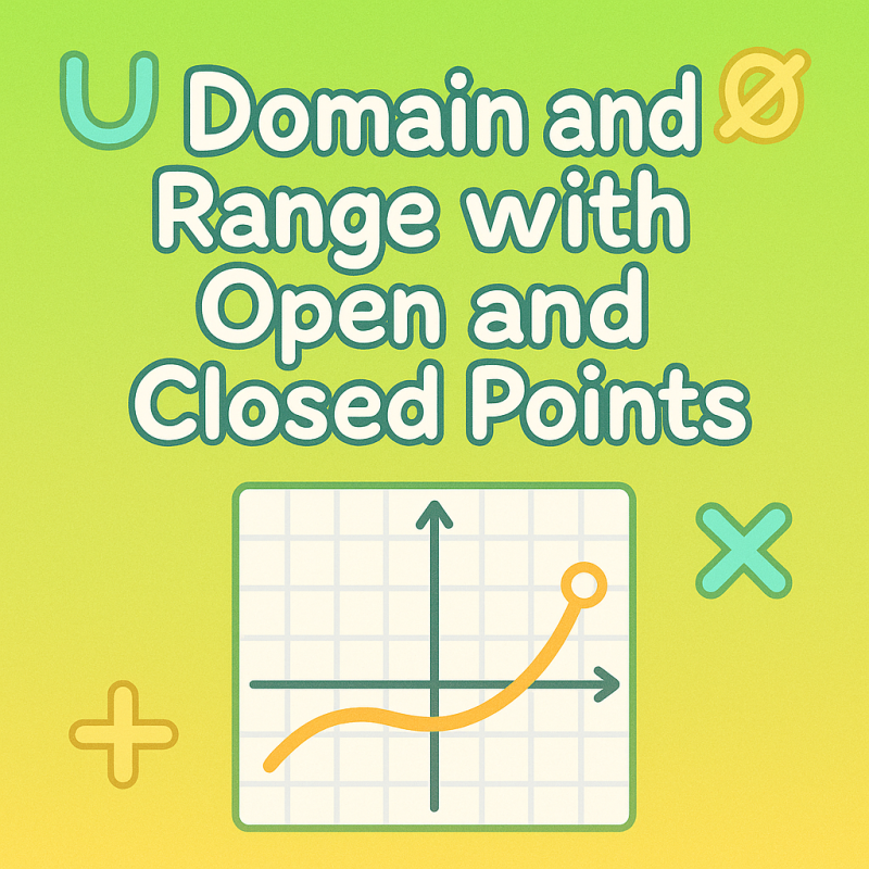 Domain and Range with Open and Closed Points | Interactive Teaching Resource for Teachers